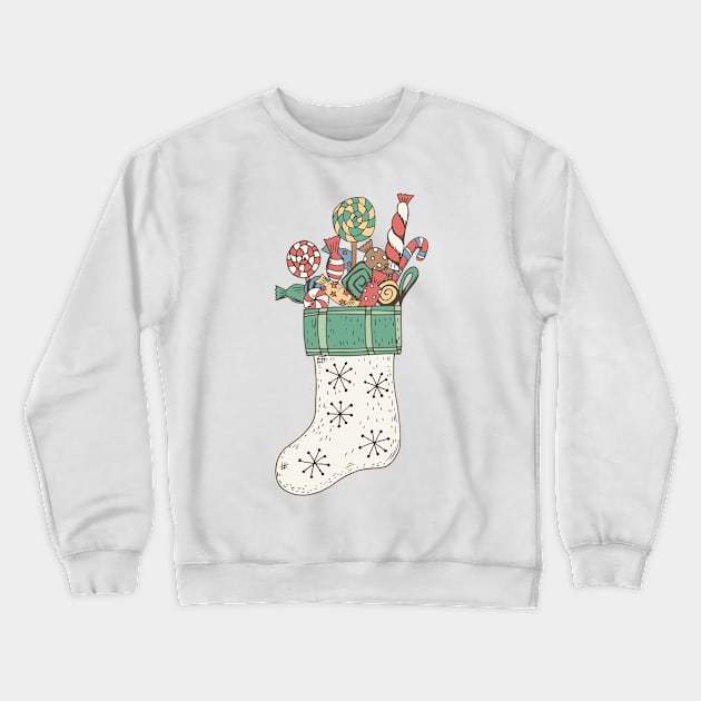 Candy Stocking Crewneck Sweatshirt by SWON Design